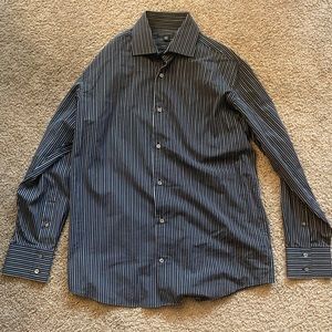 Banana Republic blue striped dress shirt large